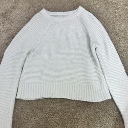 white sweater