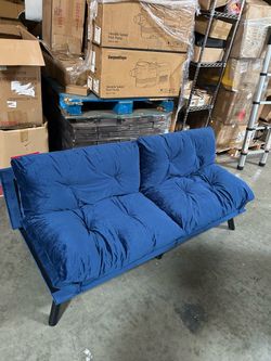 New Modern Velvet Futon Couch Sleeper,Convertible Sleeper Sofa Bed with Adjustable Backrests and Folding Armrest for Living Room Bedroom Office