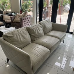 White Leather Couch