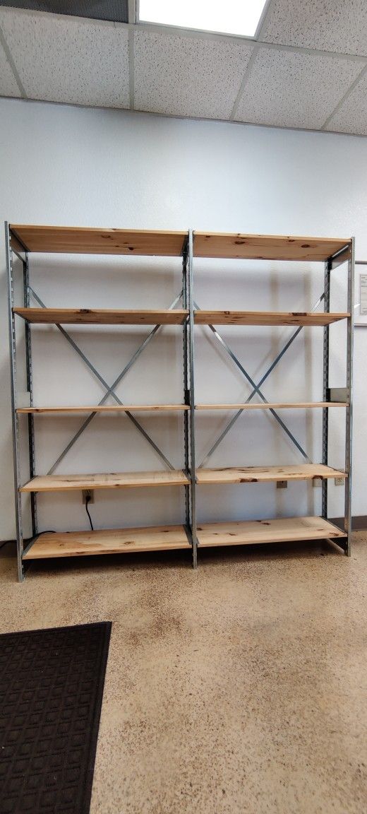 Screwless Racks Shelving Screwless Dual Rack With 5 Shelves Wood And Metal Decorative And Sturdy ...