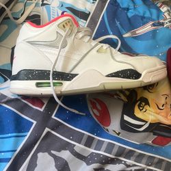 Nike Men's Air Flight 89 Basketball Shoes, White/Silver-