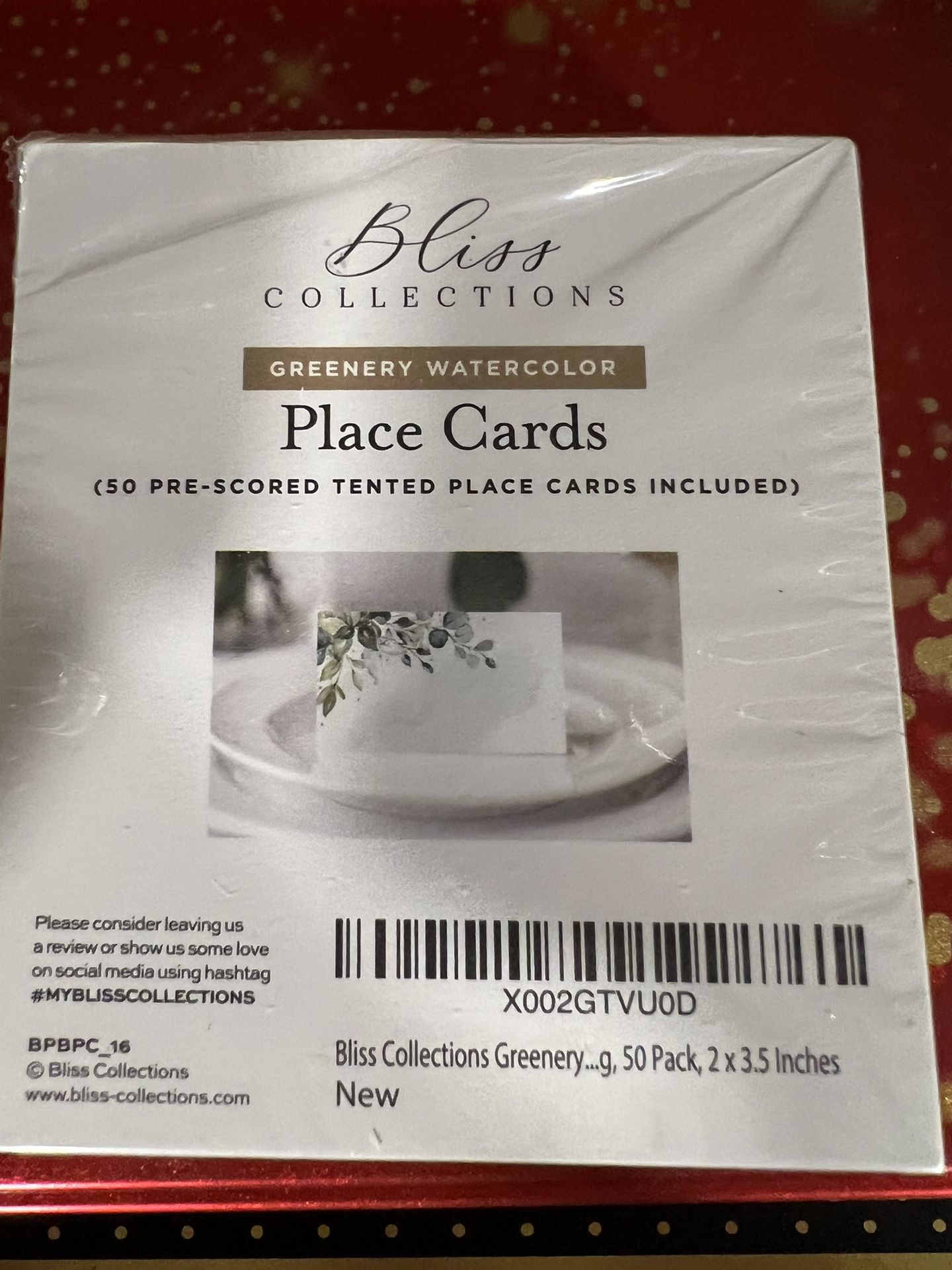 Place Cards (not open) 50 Pack
