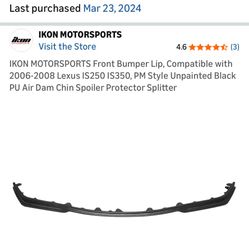 Lexus IS250 Spoiler New