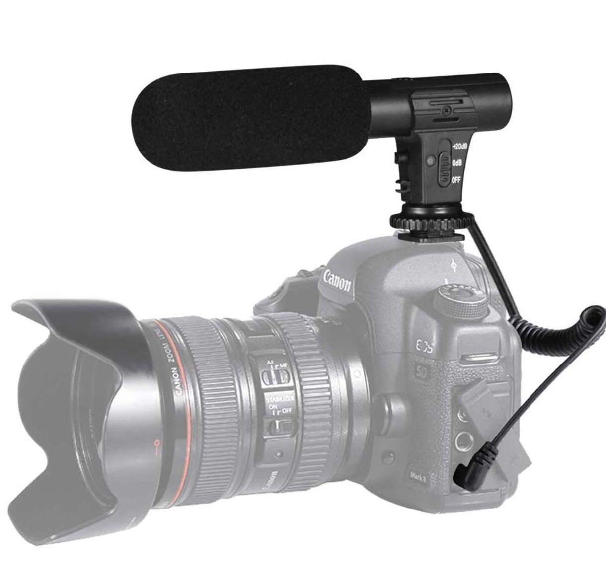 Camera Microphone, Video Microphone for Canon, Sony, Nikon, DSLR Camera/DV, Photography Interview Microphone with 3.5m