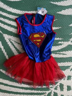 Supergirl Kids Costume Dress with Tutu
