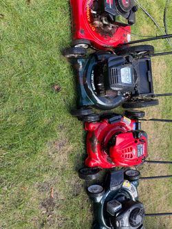 Come get these mowers 75$. One new