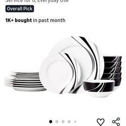 Brand New In Box Amazon Basics 18-Piece Complete Kitchen Dinnerware Set