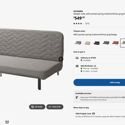 Ikea Futon Sleeper sofa (Nyham)