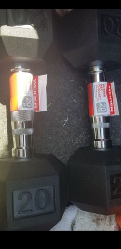 💪WEIDER STEEL HEX 20LB DUMBBELL SET, Total of 40LBS -BRAND NEW-💪