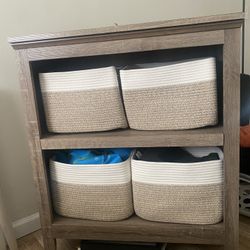 Storage Basket Woven Basket Drawer Dresser Storage Book Shelf Toy Bins Baskets