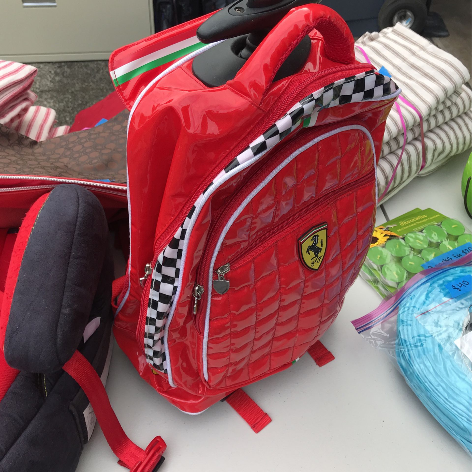 Stylish Ferrari Rolling Backpack
