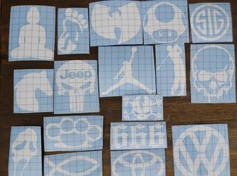 Auto Window Decal Lot 17 Piece Lot