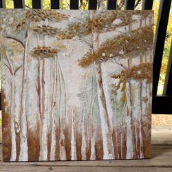 abstract landscape with golden tones