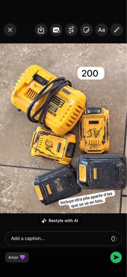Dewalt charger and batteries