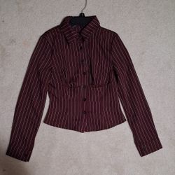 Button Up Cinched Shirt