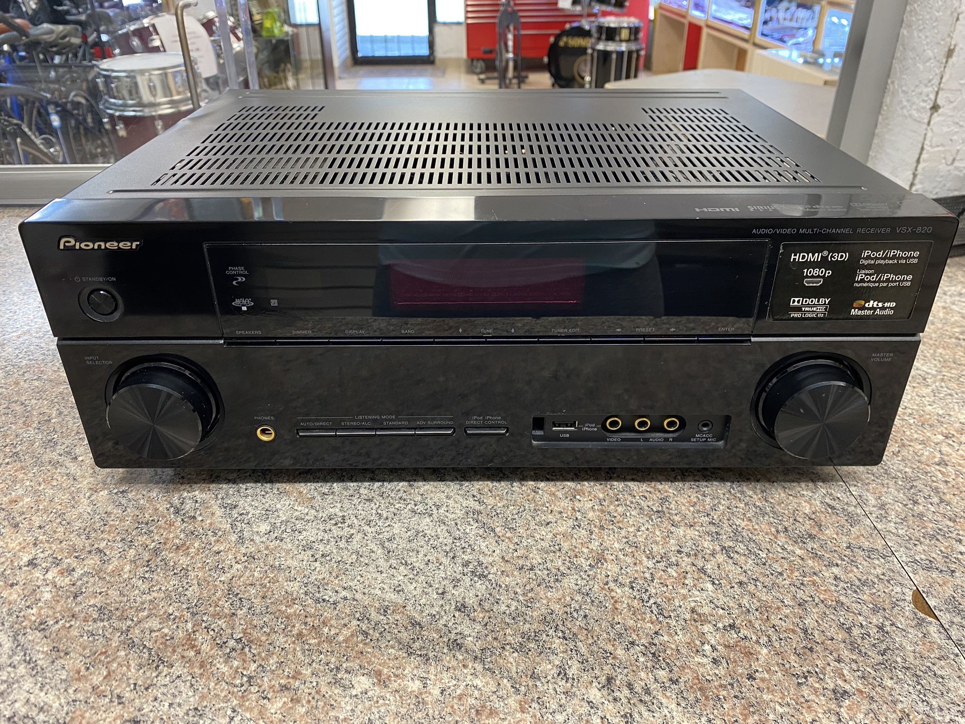 Pioneer VSX-820-K Audio Video Receiver No Remote 