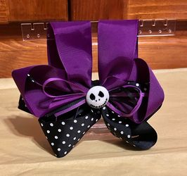 Jack Skellington Hair Bow Clip