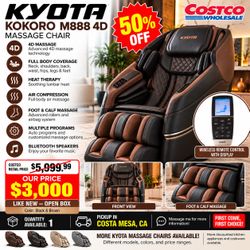 🔥 KYOTA KOKORO M888 4D ZERO GRAVITY MASSAGE CHAIR — ONLY $3,000! 🔥