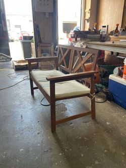 Tioman Hardwood Outdoor Patio Furniture X-Back Bench