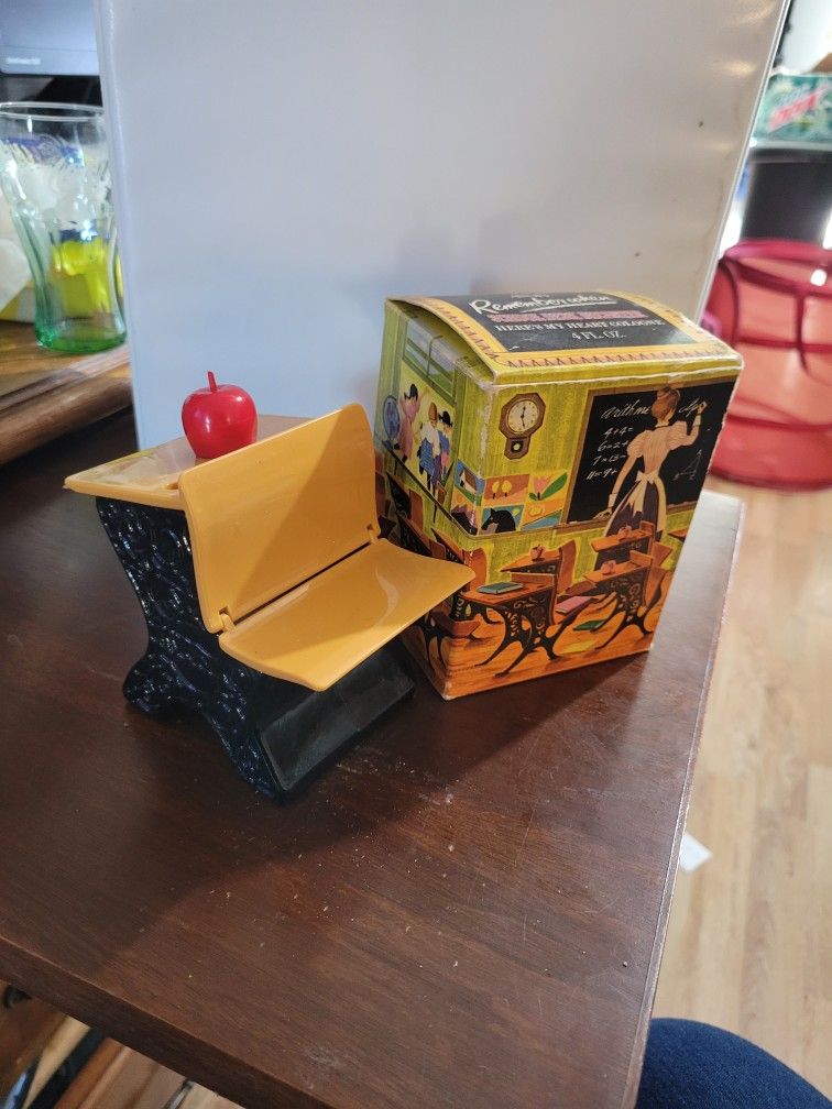 Avon "Remember When School Desk Decanter/box