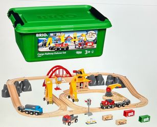 BRIO World Cargo Railway Deluxe Train Set