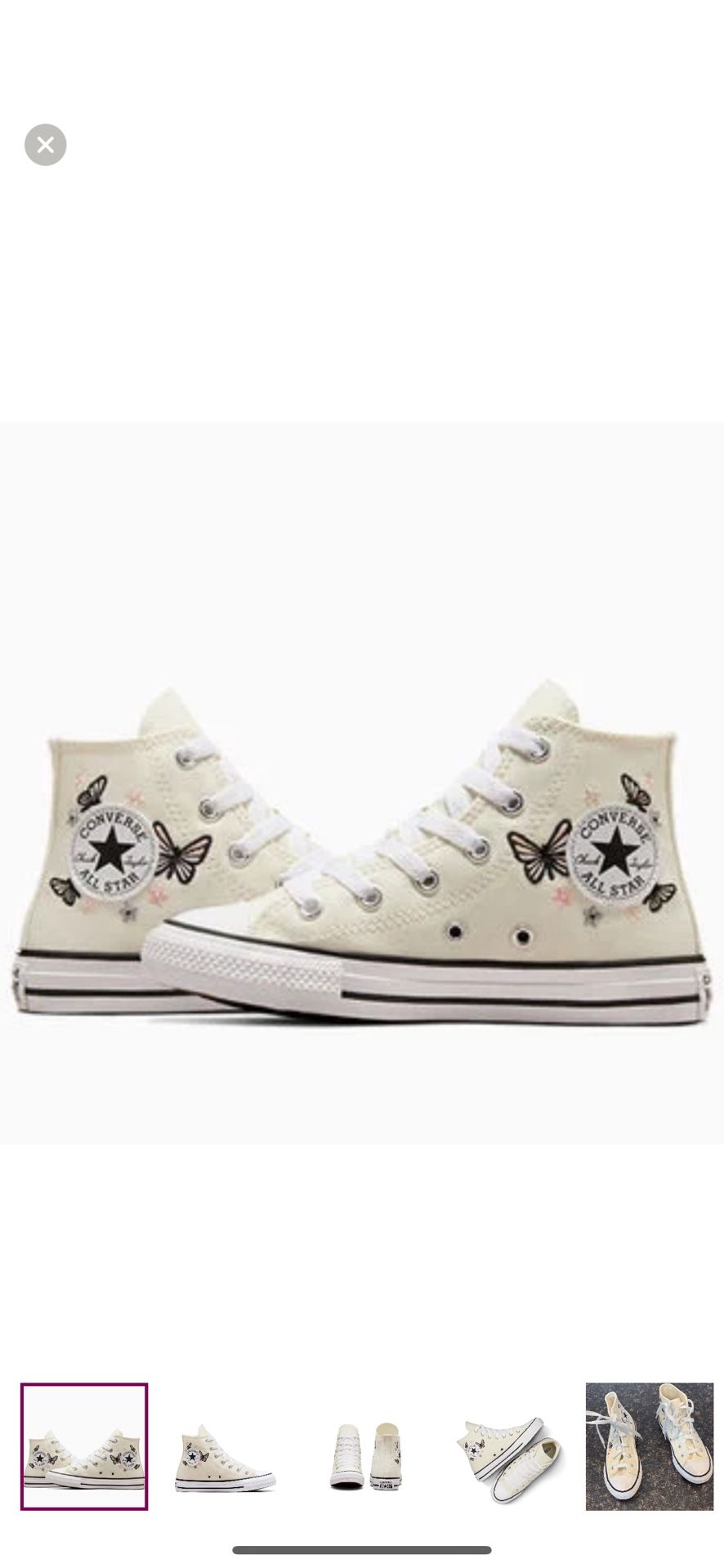 Converse Girls Butterfly High Tops