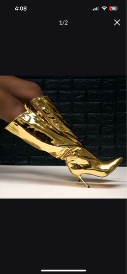Gold Metallic Boots