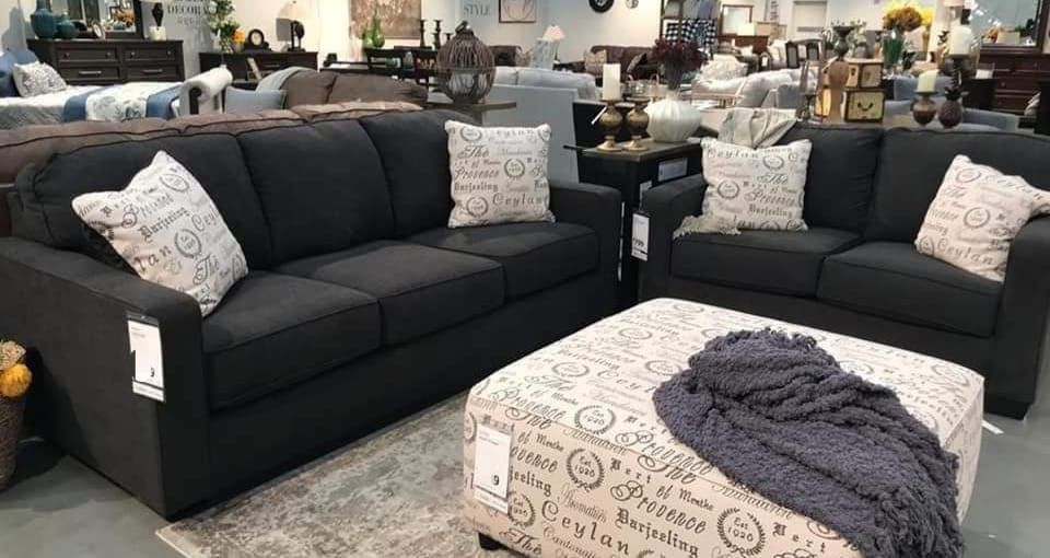 New Alenya Slate Living Room Set (Sofa And Loveseat) & Couch & Sectional Options 