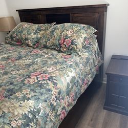 Solid Hardwood Queen Bedroom Set – Storage Bed + Dressers + Mirror + Nightstands Price: $1500 obo