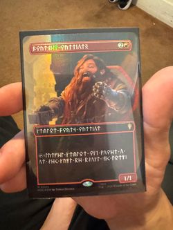 Magic the gathering the hobbit dwarven warriors foil