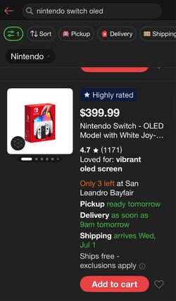 Nintendo Switch OLED Model Handheld Console - 64GB - White, NEW