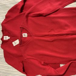Boys Uniform Red V-neck Cardigan Size Small