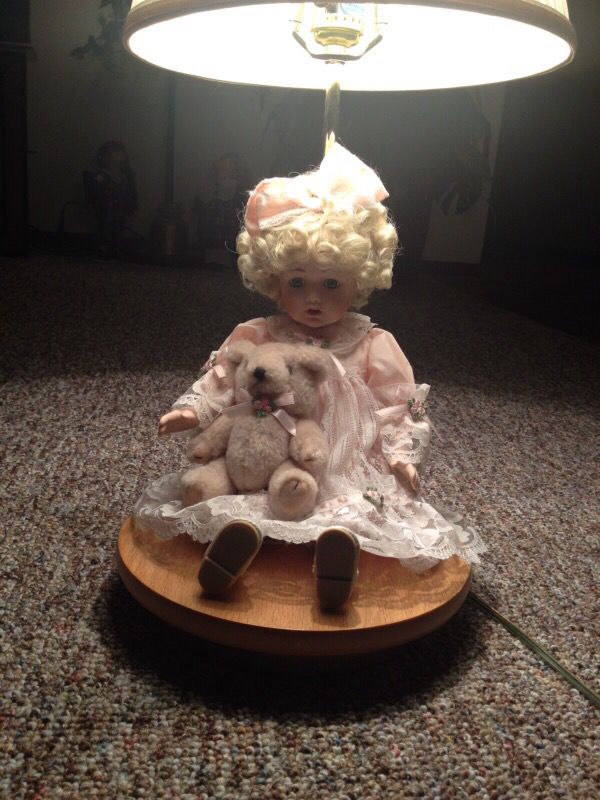 Doll lamp new antique