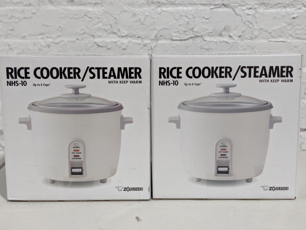 Zojirushi 6-Cup Rice Cooker Steamer with Automatic Keep Warm Function NHS-10