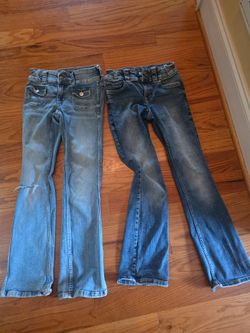 2 girls jeans size 10 Y and 12 Y for both of them $8