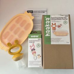Haakaa silicon popsicle mold teether bundle