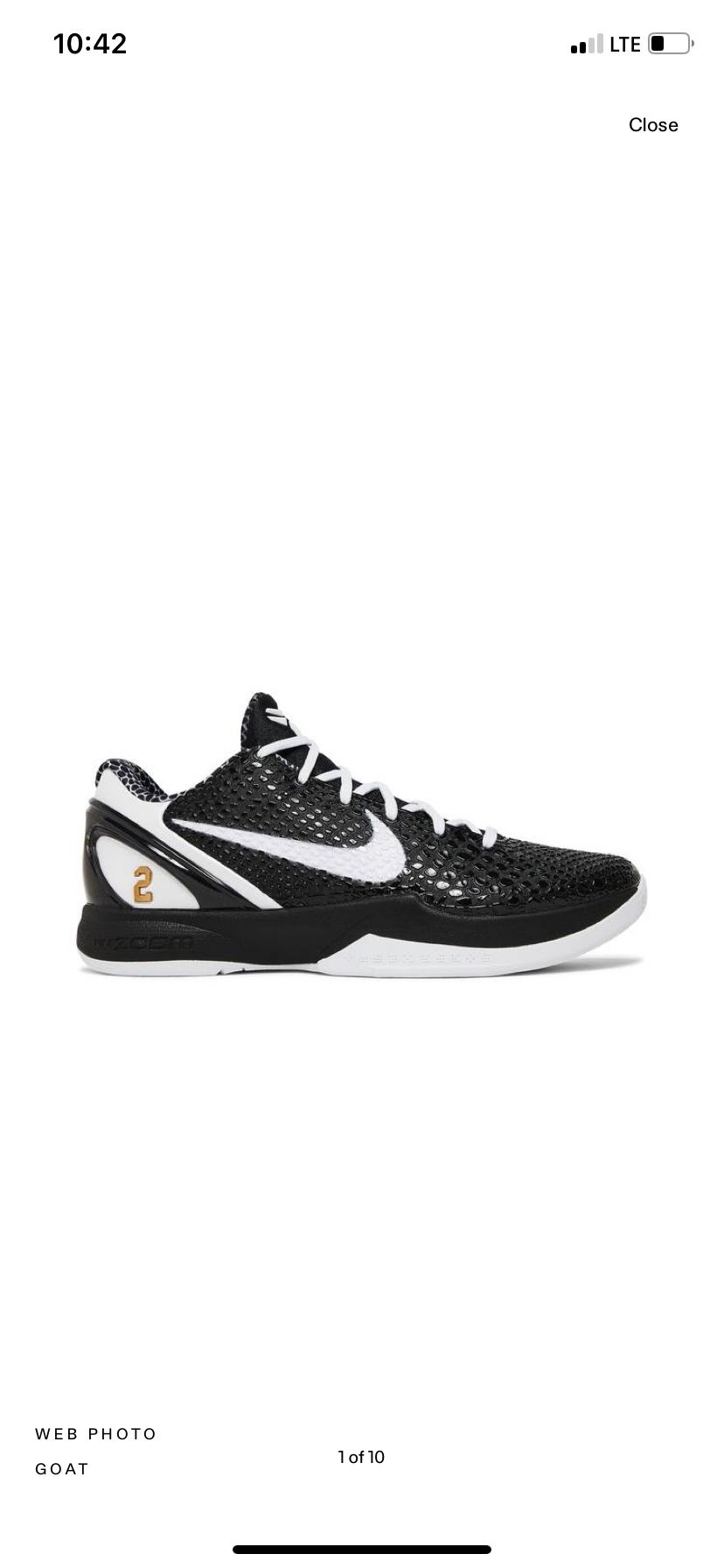 Nike Kobe 6 Protro Mambacita Sweet 16 Size 9.5