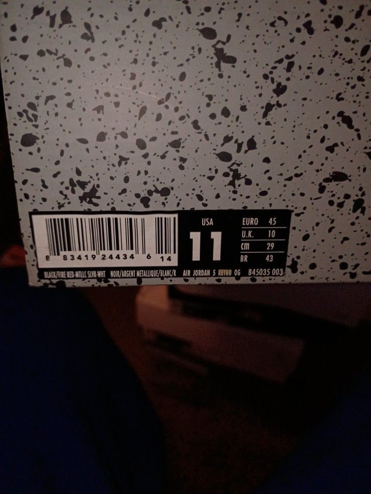 2016 Metallic 5 Size 11