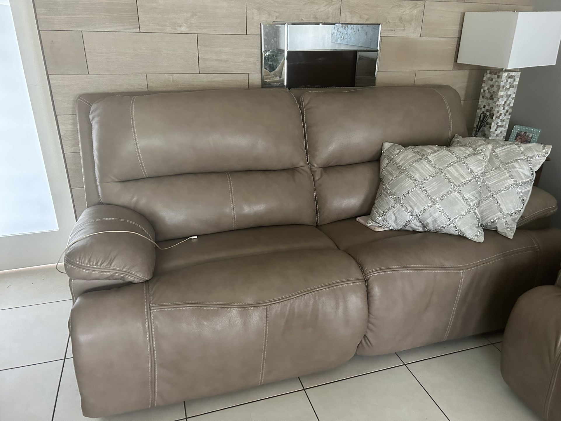 2 Reclining Leather Sofás. Originally $4553