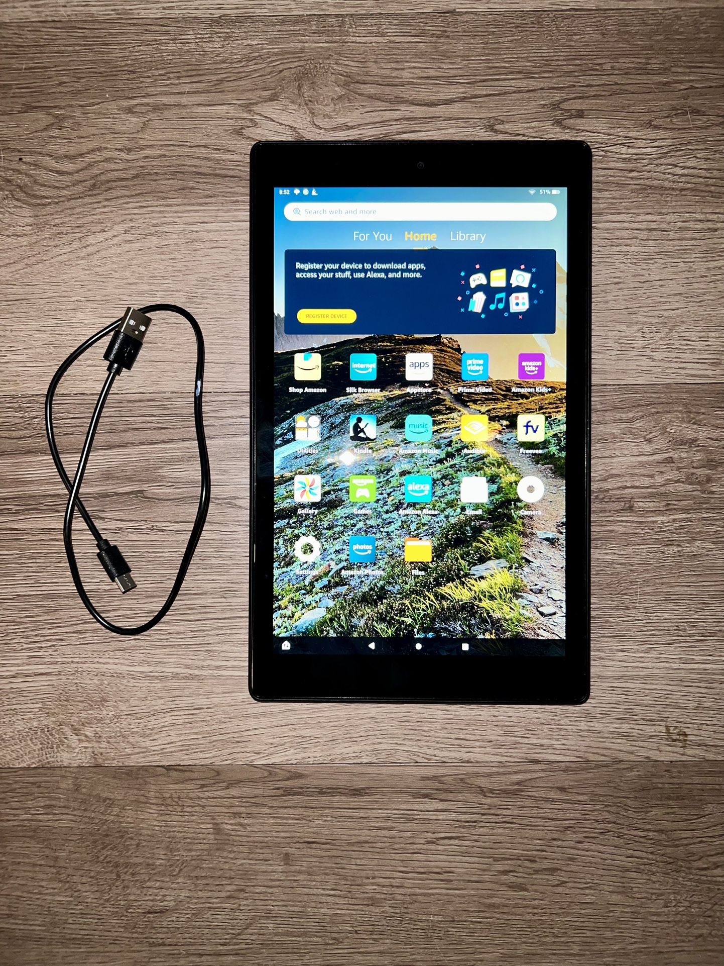 64gb Fire HD 10 Tablet (10.1" 1080p full HD display) & Charging Cord! 