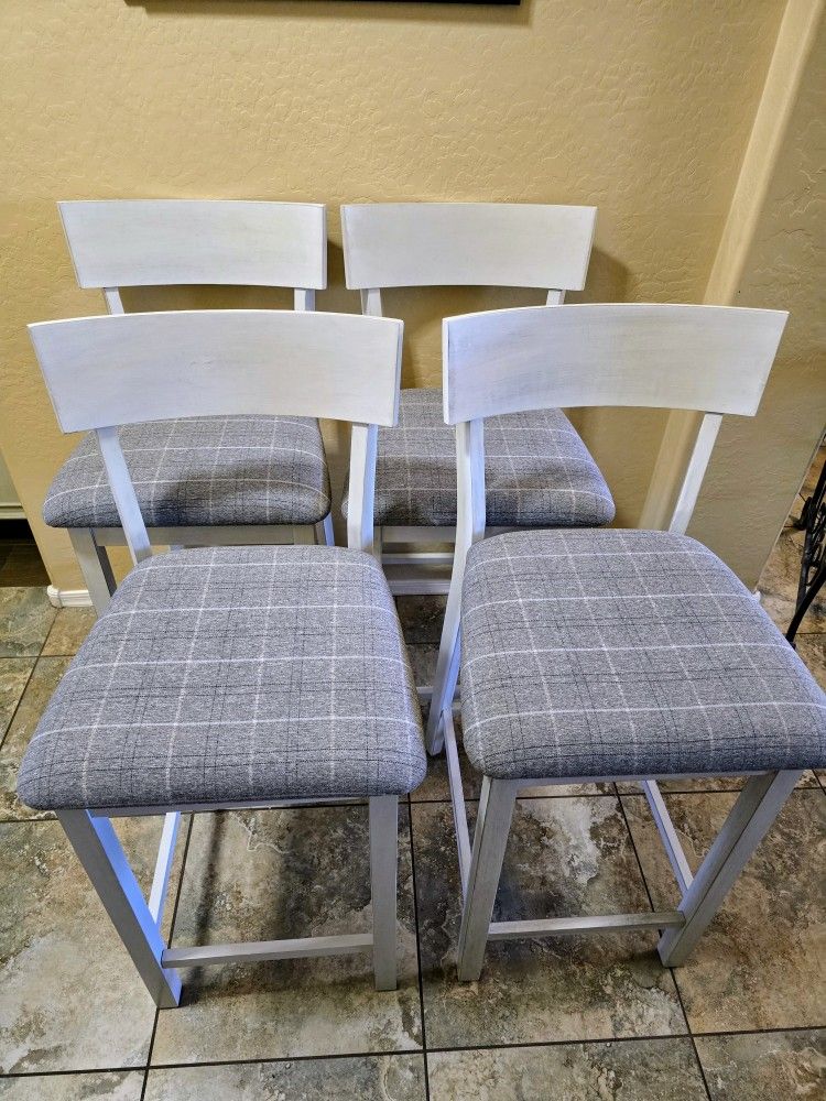 Set Of Four Bar Height Bar Stools