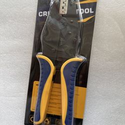 Ratchet Wire Crimper Tool for Non Insulated Open Barrel Wire Terminals - AWG 20-10