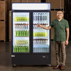 Commercial Merchandiser Refrigerator | 53” 2-Door Glass ETL | Free Shipping | Up To 5-Year Warranty