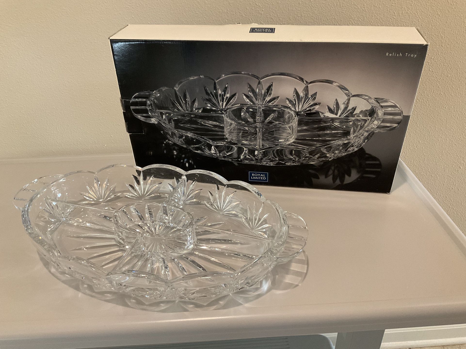 Relish Tray - Royal Limited 24% Full Lead Crystal