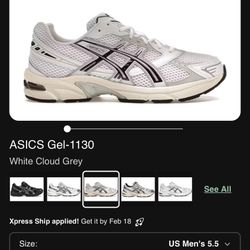 ASICS Gel -1130 White Cloud Grey