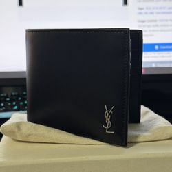 Saint Laurent Tiny Cassandre East/West wallet in matte leather