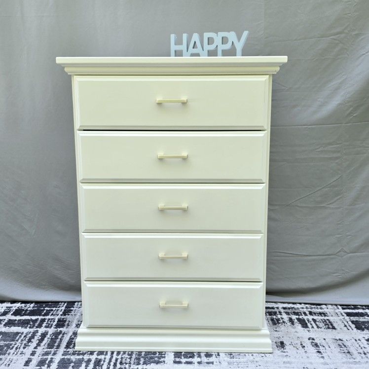 Wood tallboy dresser