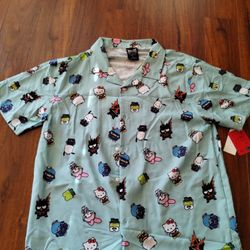 Hello Kitty x My Hero Academia Button Up Shirt L