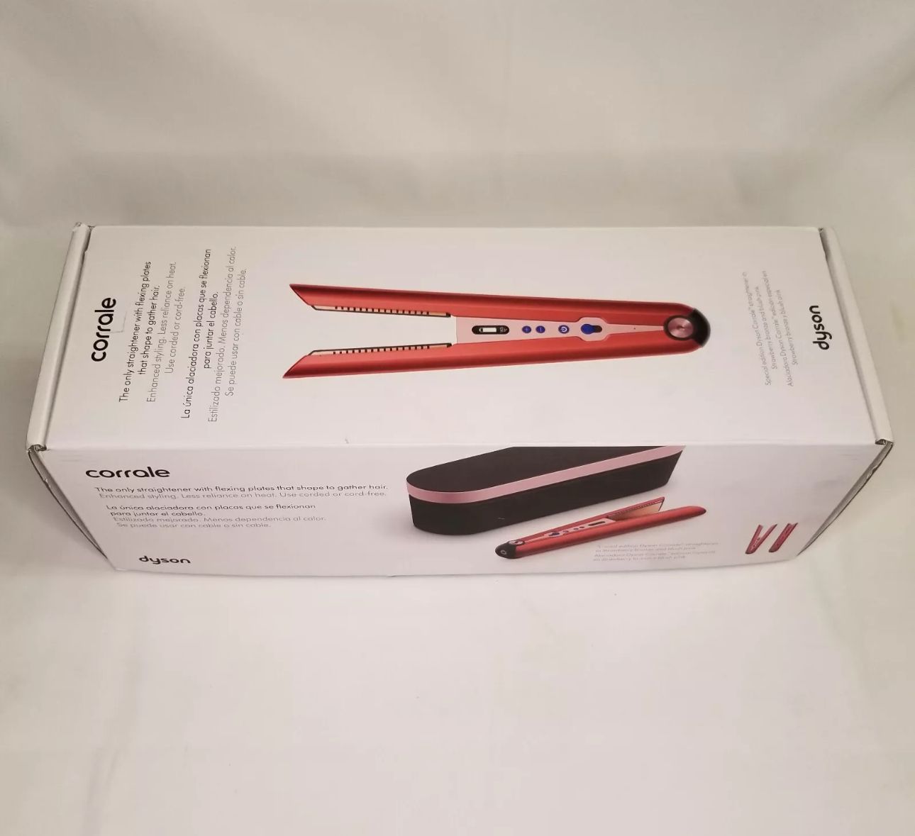 Dyson Corrale hair straightener strawberry bronze pink floor model