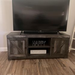 65 Inch TV Stand With Open Center Shelving